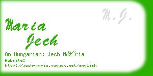 maria jech business card
